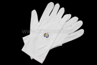 Gants brod�s bleu royal �querre/compas