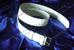 Ceinturon en cuir blanc