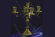 Chandelier laiton dor� - 5 branches