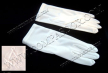 Gants brod�s blanc �querre/compas