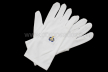 Gants brod�s bleu royal �querre/compas